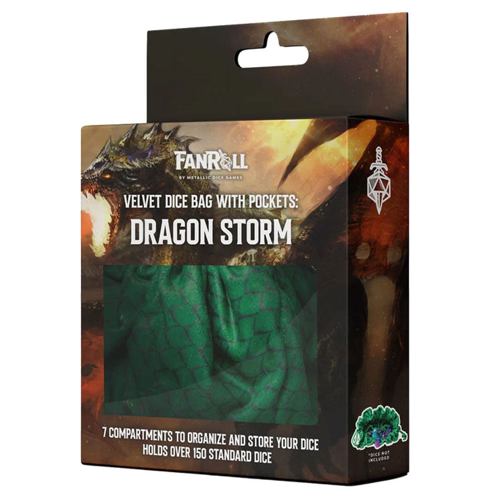 Würfeltasche mit Samtfach und Taschen Dragon Storm