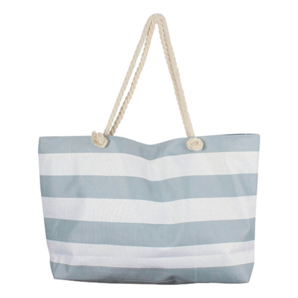 Retro Stripe Beach Bag m/ indre lynlås (70x42x15cm)