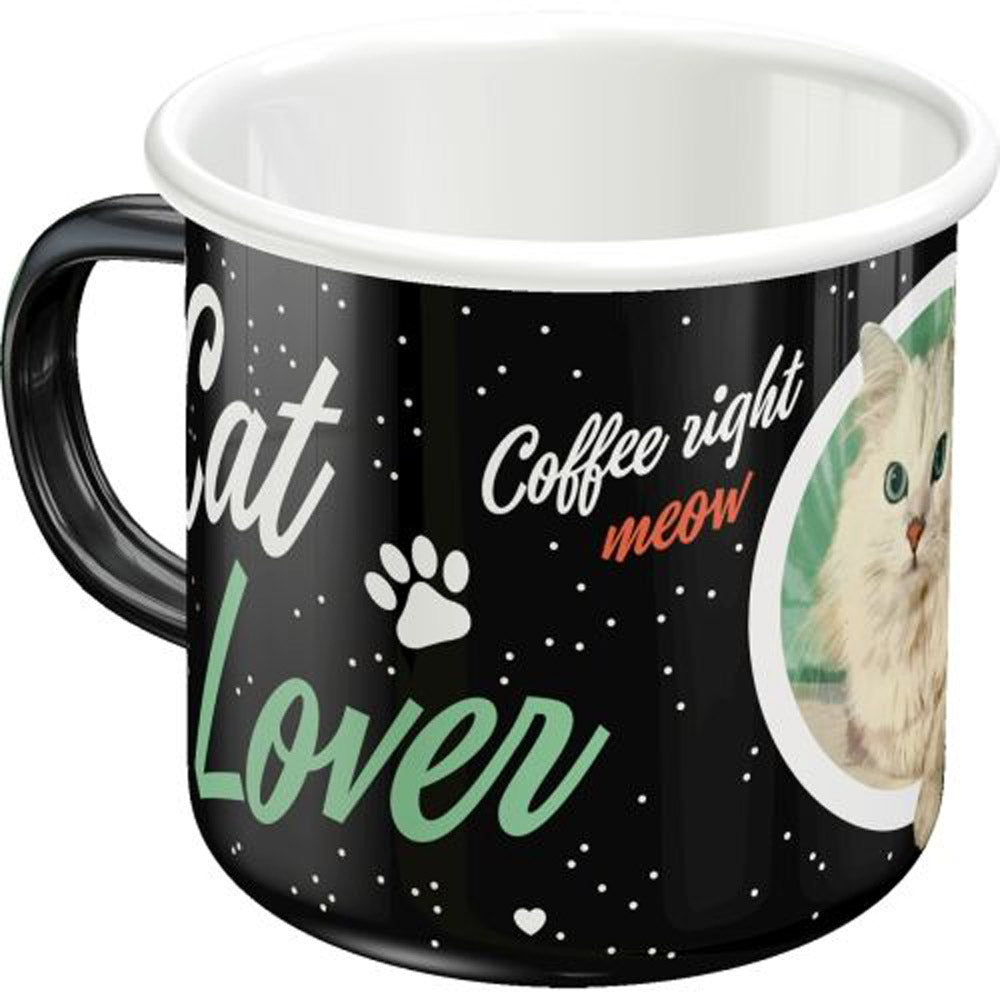 Nostalgic-Art Cat Lover Black Enamel Mug