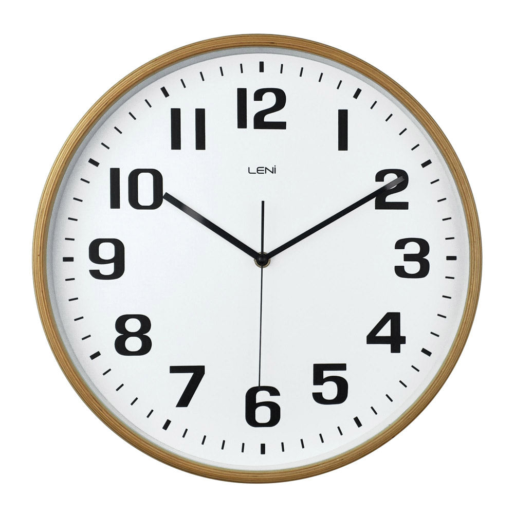 Leni Contemporary Style Wood Wall Clock 32cm