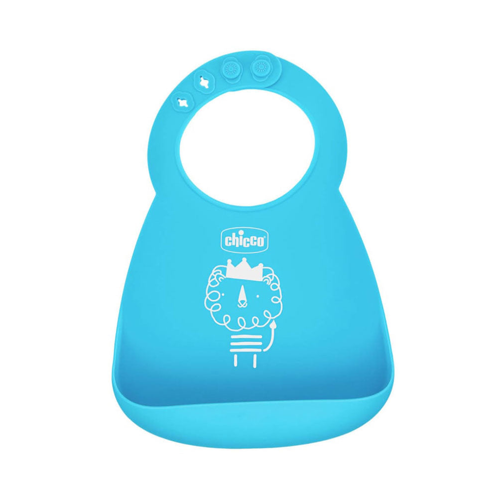 Babador de silicone chicco com apanhador de crumble