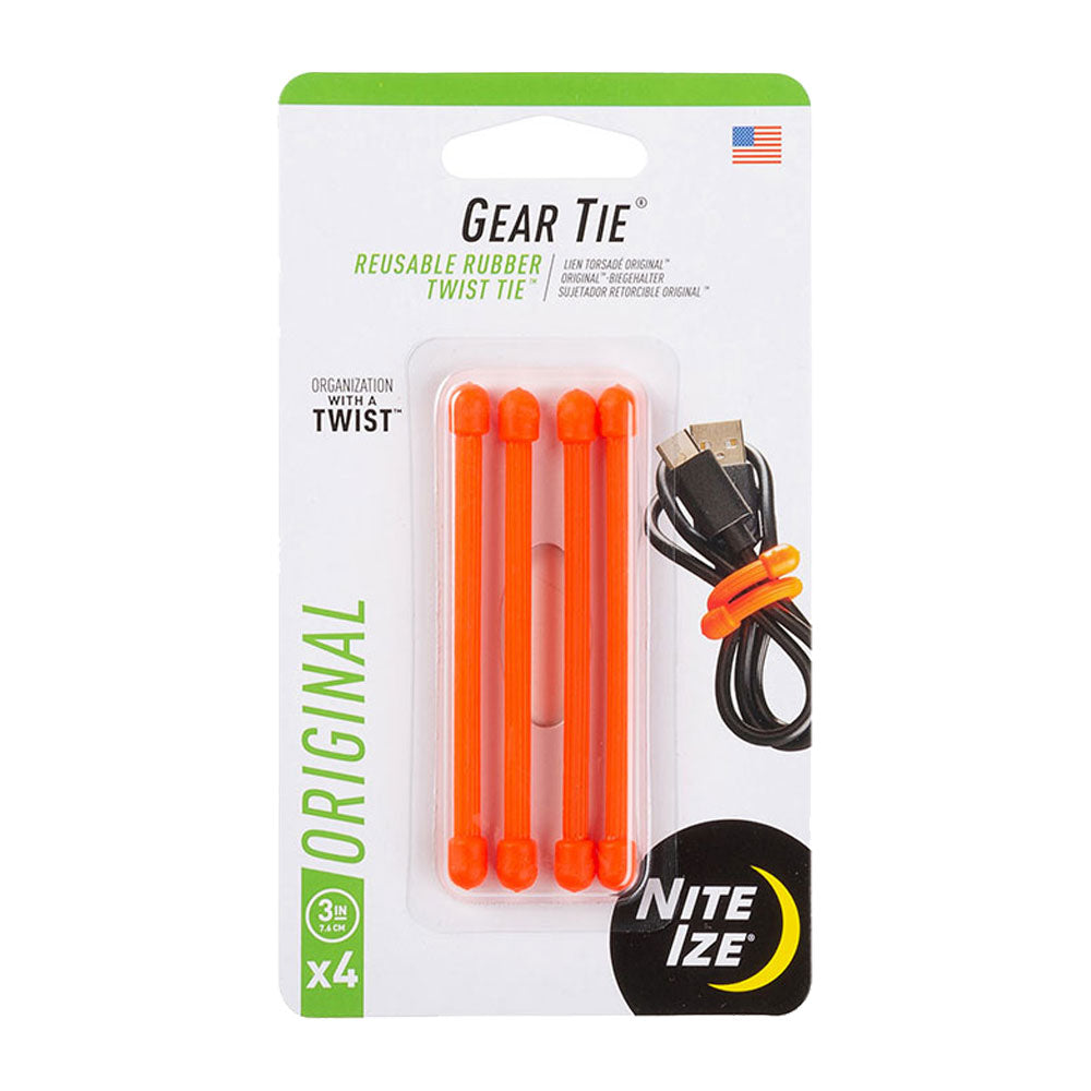 Nite Ize Gear Tie 8 cm 4pk