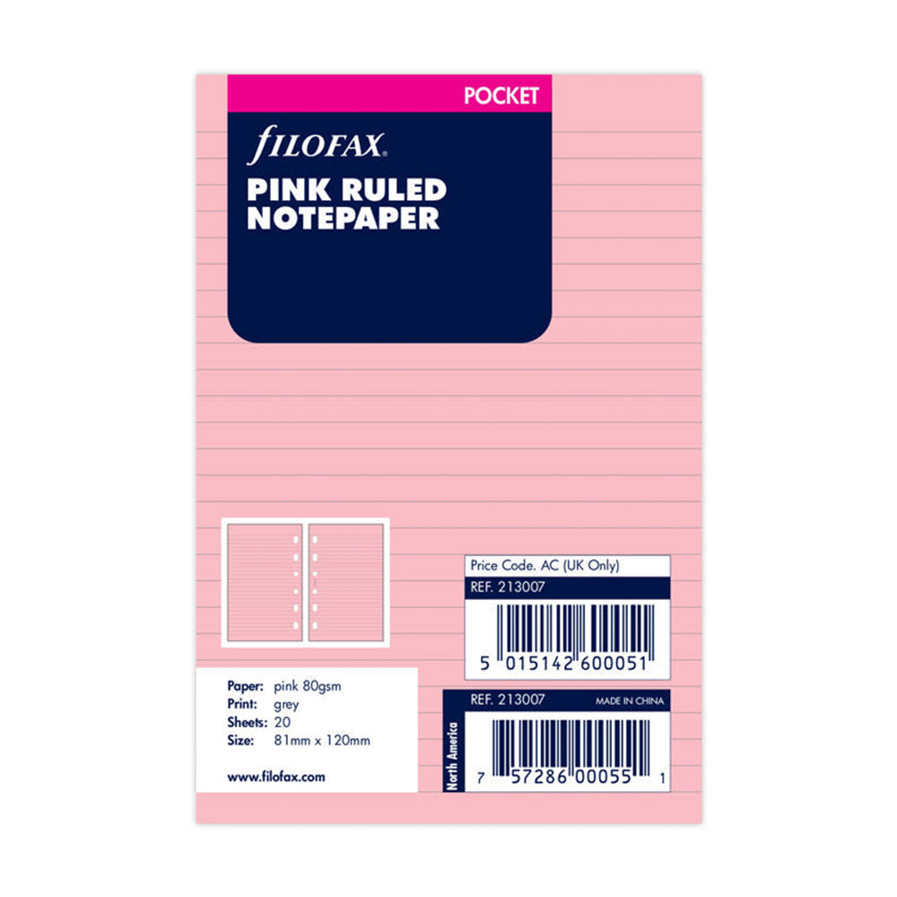 Filofax styrde anteckningspappersfyllning 20pk