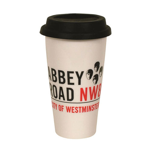 Abbey Road Double Walled Mug with Lid (Black)