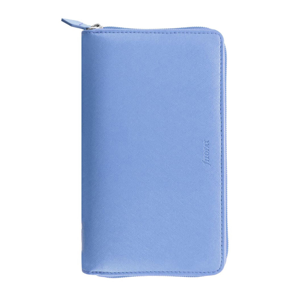 Filofax Saffiano Personal Compact Zip Organiser (Vista Blue)