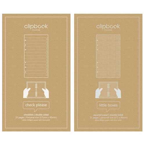 Filofax Personal Clipbook Refill 25pk