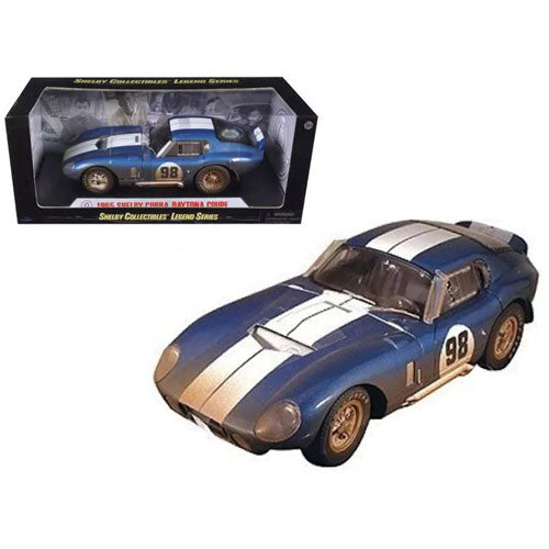 Dirty Version Shelby Cobra Daytona 1:18 Model Car (Blu/Whte)