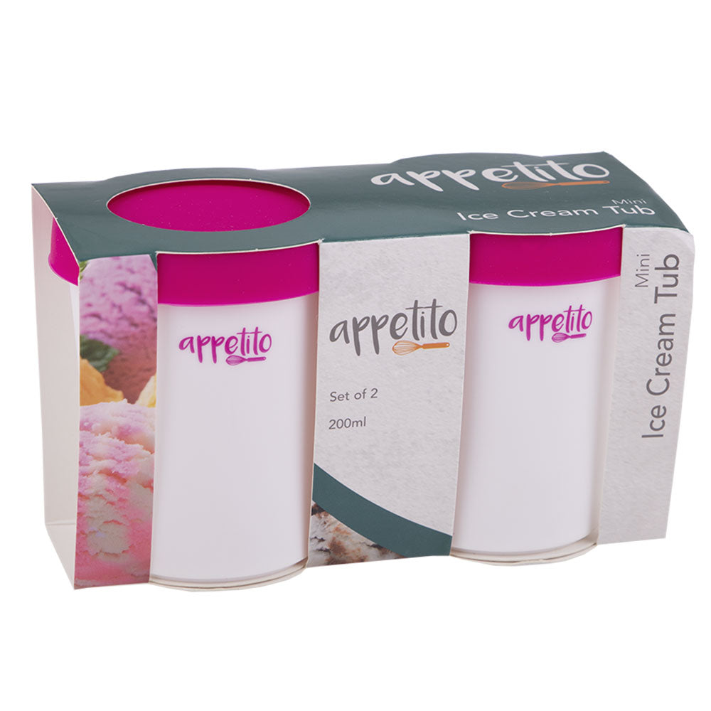 Appitito Mini Round Ice Cream Tubs 200ml（2のセット）