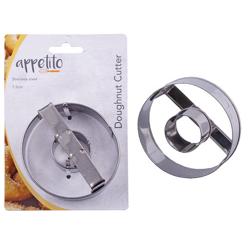 Appetito Stainless Steel Doughnut Cutter 7.5cm