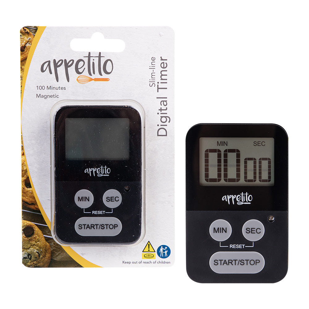 Appetito Slim-Line digitale timer van 100 minuten