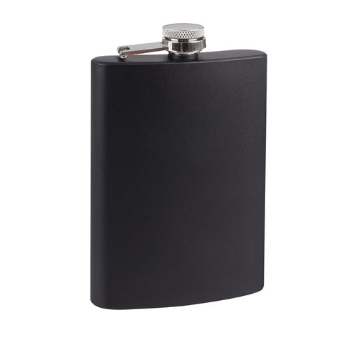 Bartender Stainless Steel Hip Flask 236mL (Matte Black)