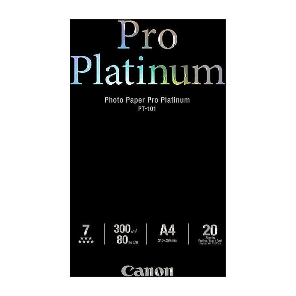 Papel fotográfico de Canon Pro Platinum 20pc