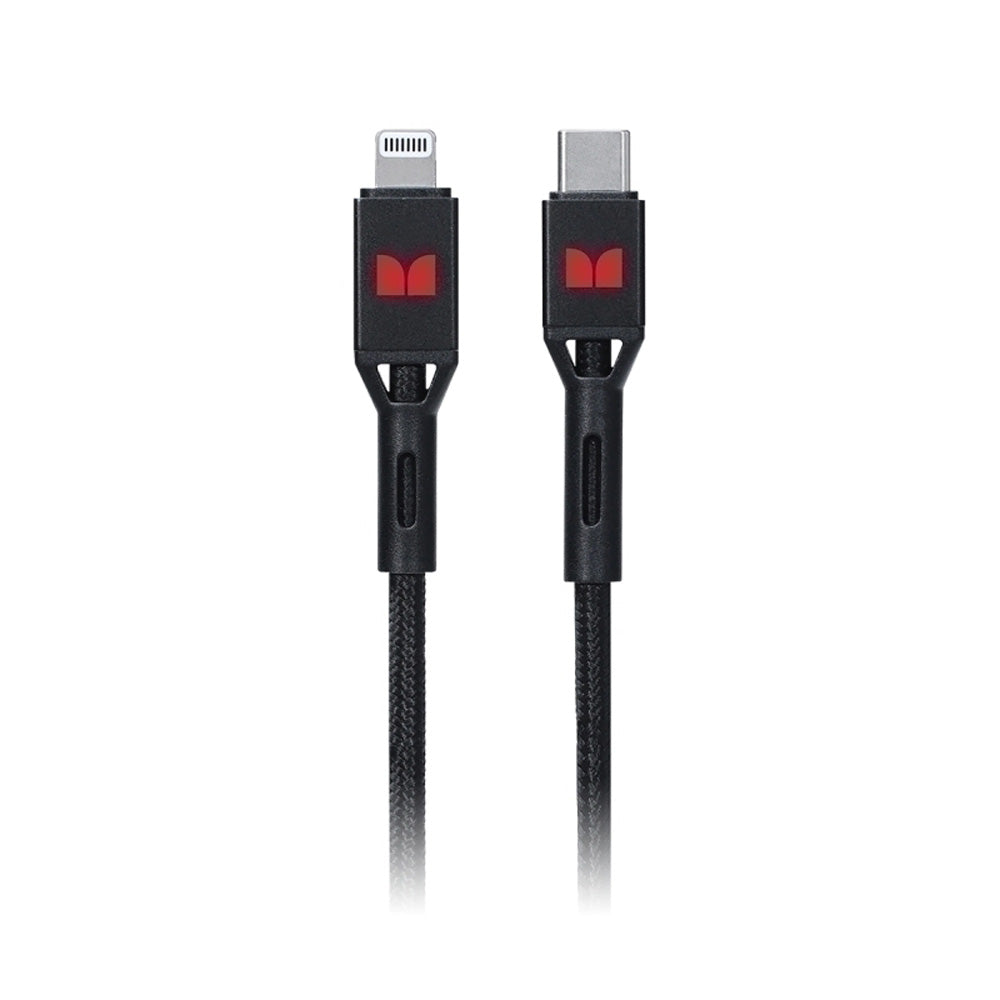 Monster lyn til USB-C flettet kabel 1,2m