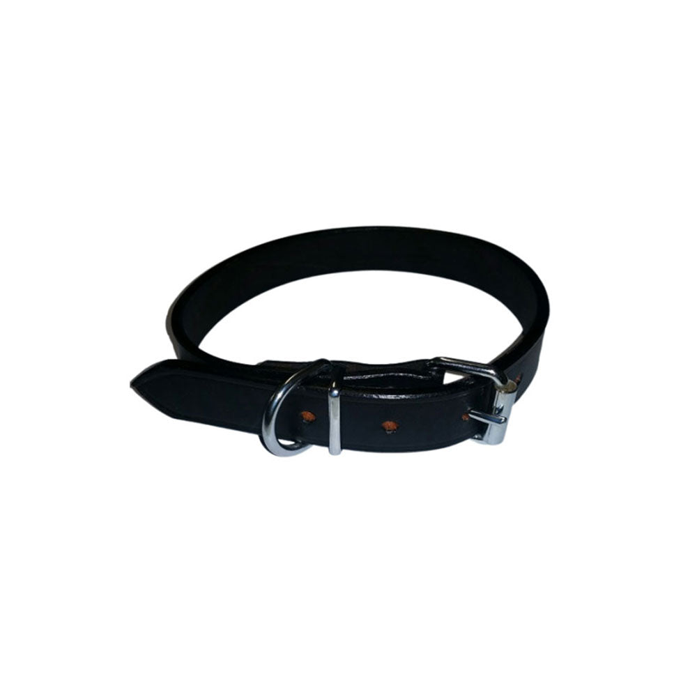 Collar semplice in pelle (nero)