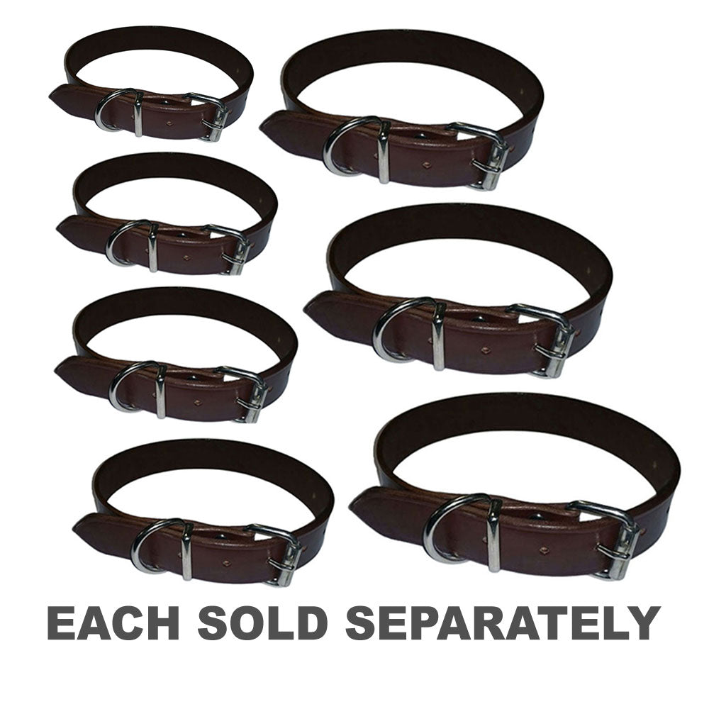 Leather Plain Collar (Brown)