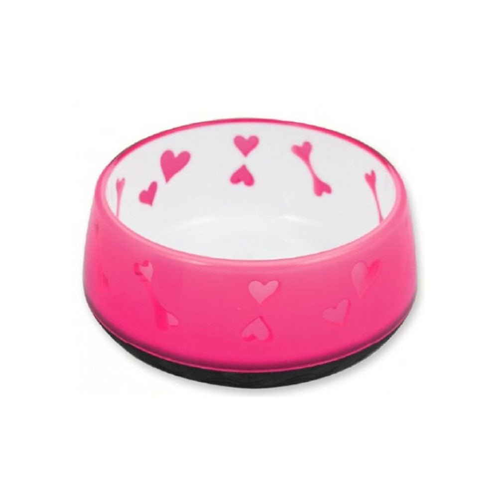 Pawise Lifestyle Dog Love Bowl (roze)