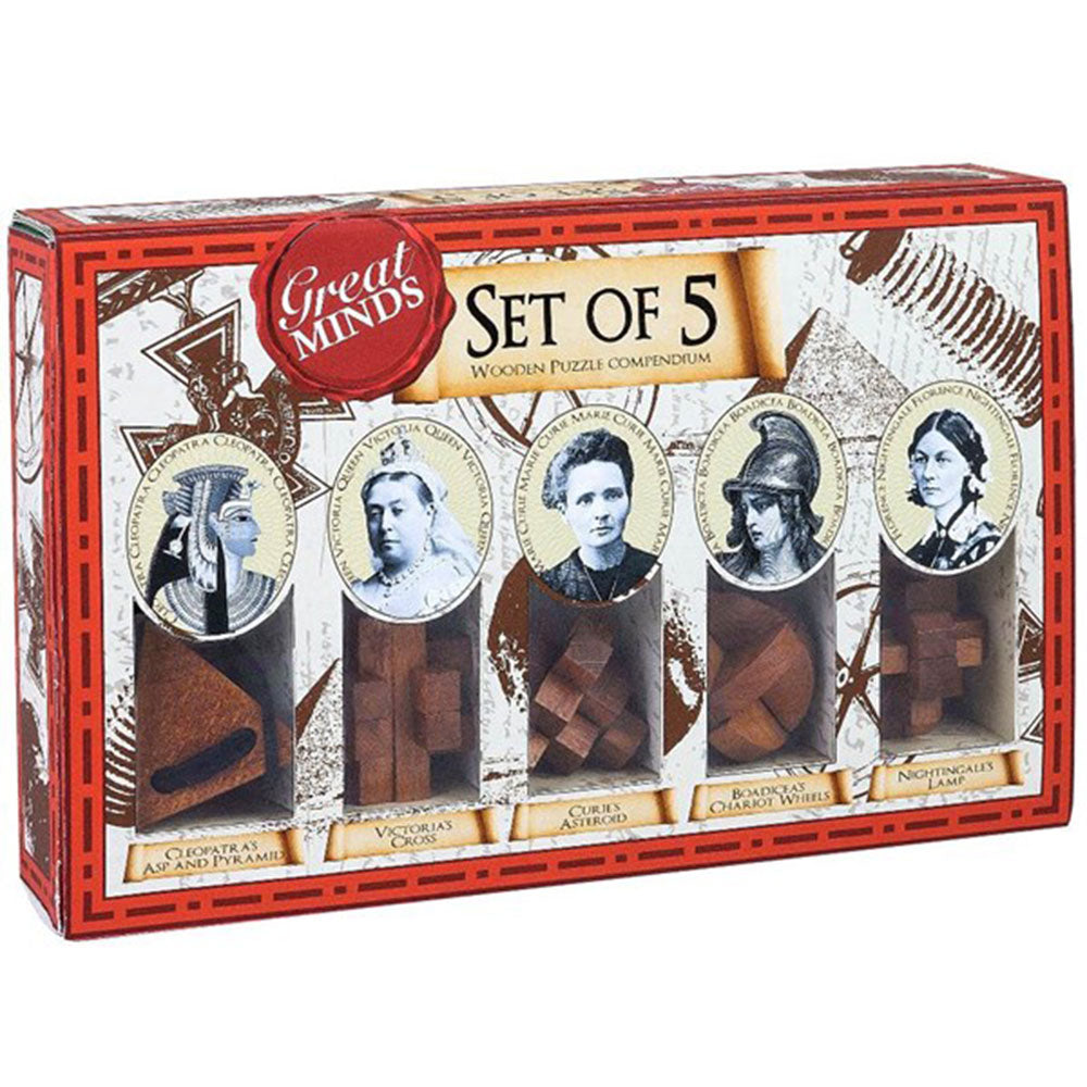 Great Minds Wood & Metal Brenteaser Puzzle 5pcs