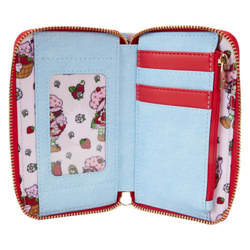 Strawberry Shortcake Denim Plaid Zip Wallet