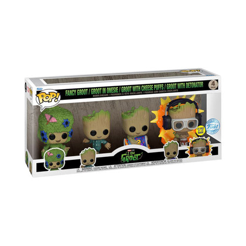 I Am Groot US Exclusive Glow Pop! Vinyl 4-Pack