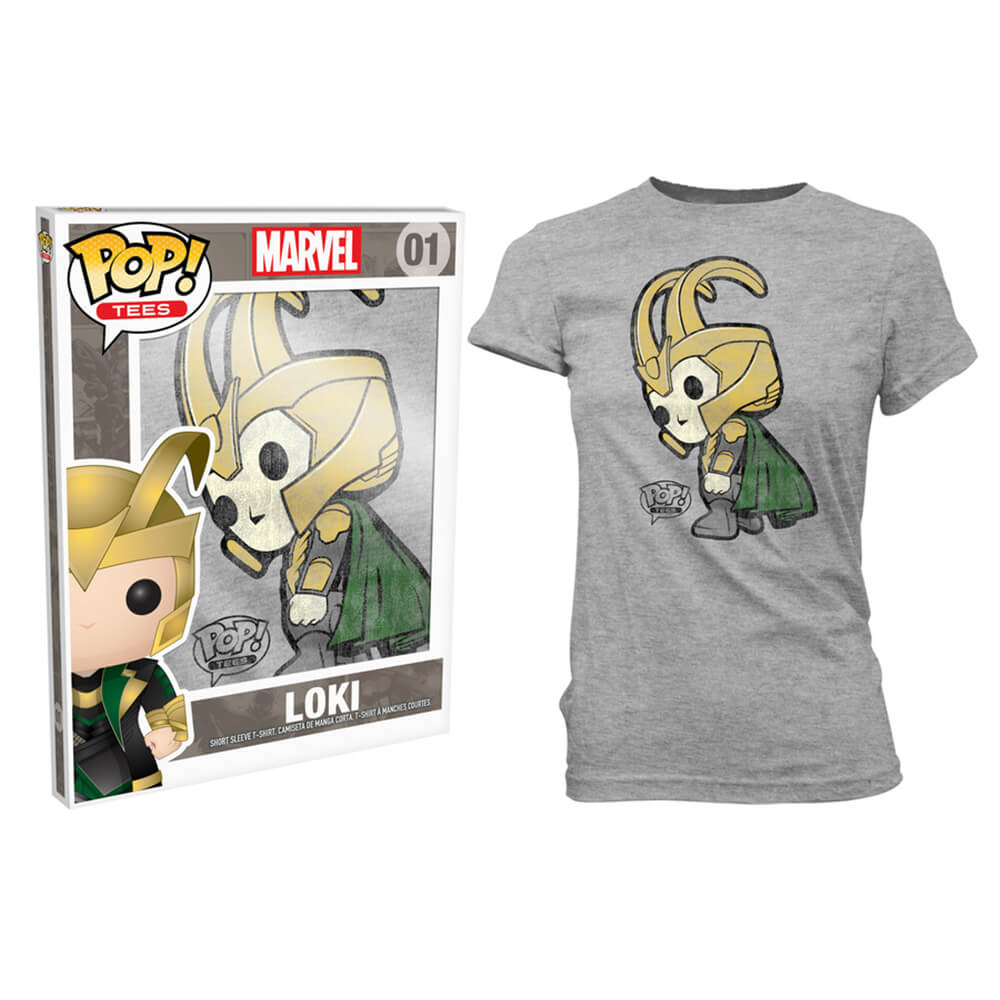 Thor Loki Pop! T-shirt kvinnors grå