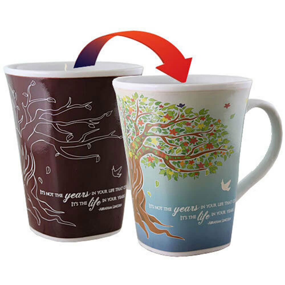 Taza de la historia que cambia de color