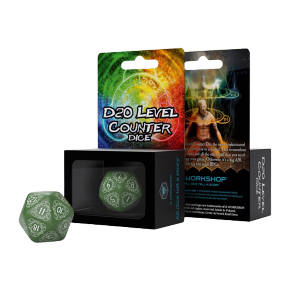 Q Atelier D20 Niveau Counter Dice