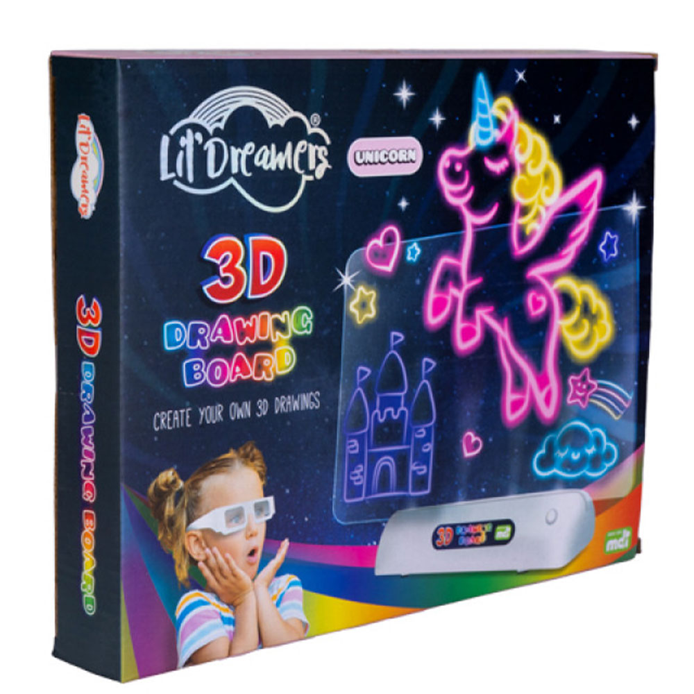 Tablero de dibujo 3D iluminado