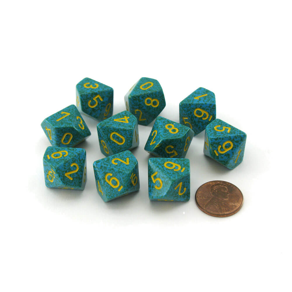 Chessex D10 Polyhedral 10-Die Speckled Set