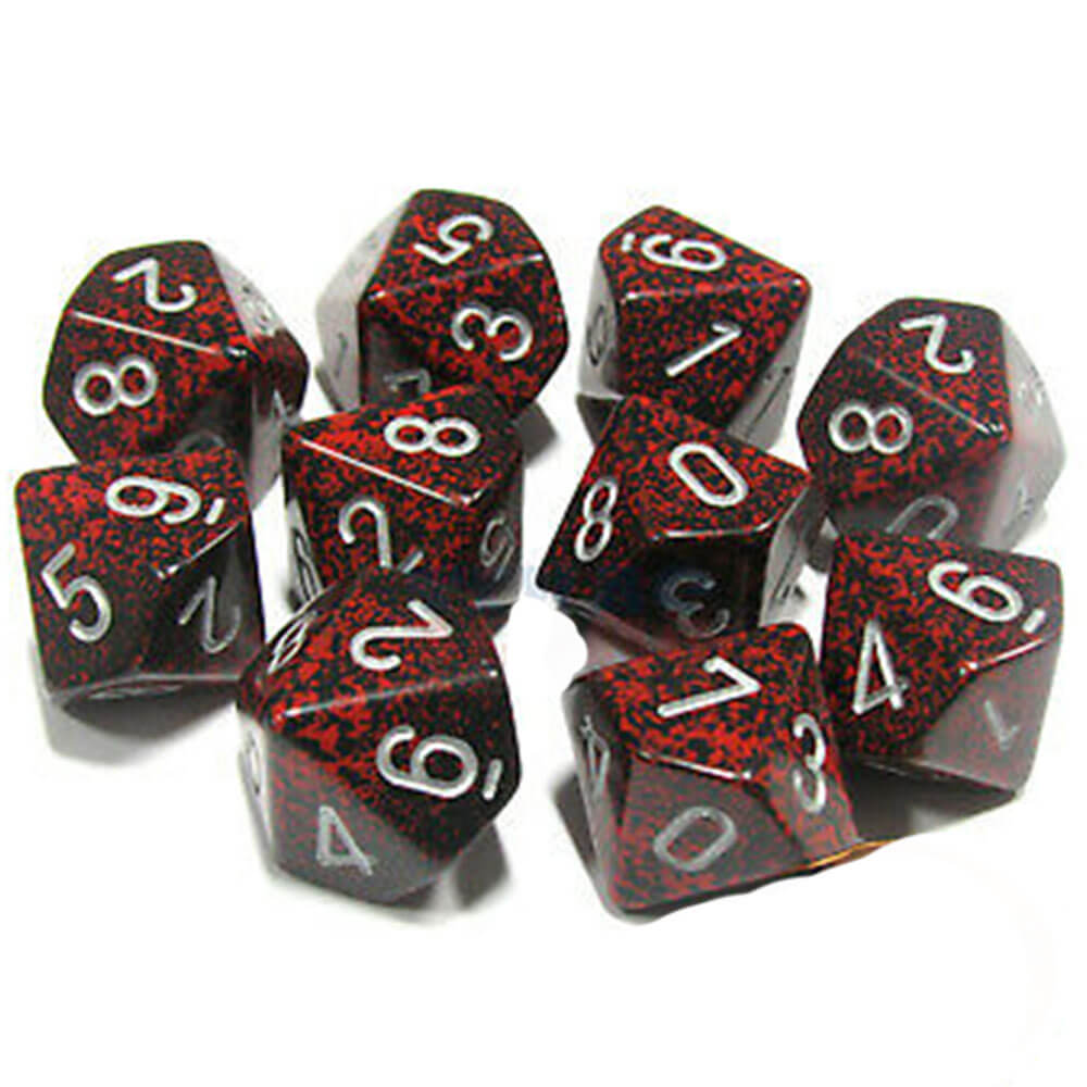 CHESSEX D10 Conjunto poliédrico de 10 mortos