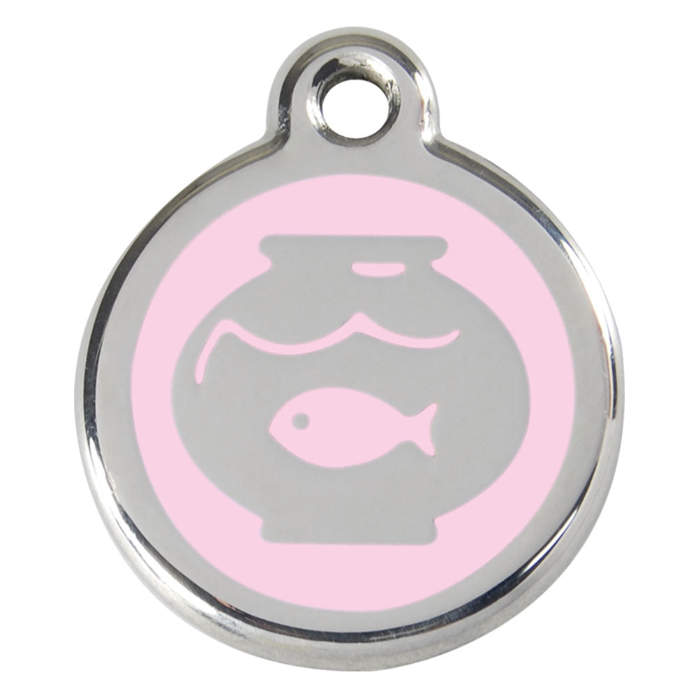 Stainless Steel Fish Bowl Enamel Cat Tags (Small)