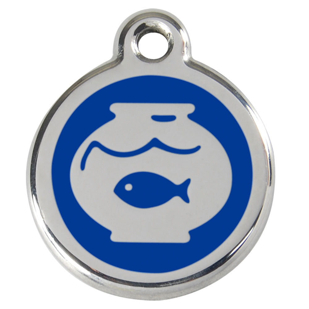 Stainless Steel Fish Bowl Enamel Cat Tags (Small)