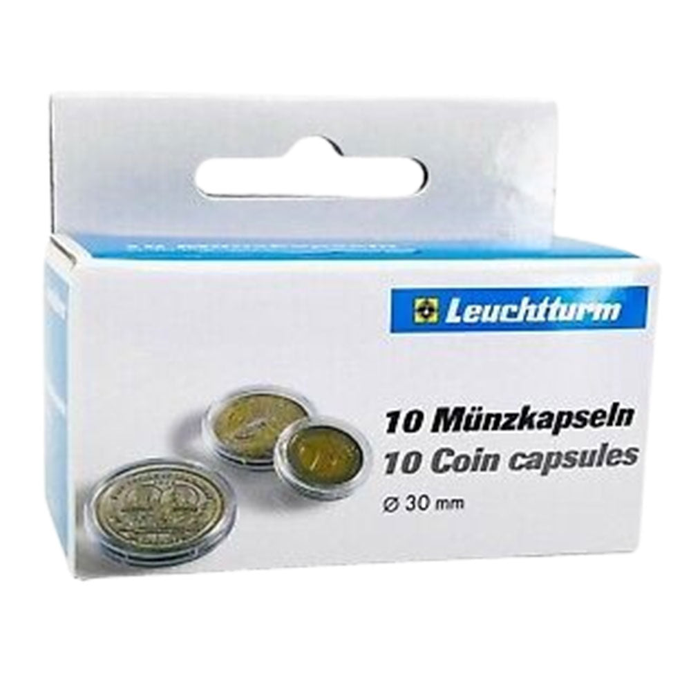 Leuchtturm Coin Capsules 10pk (from Size 30-39)