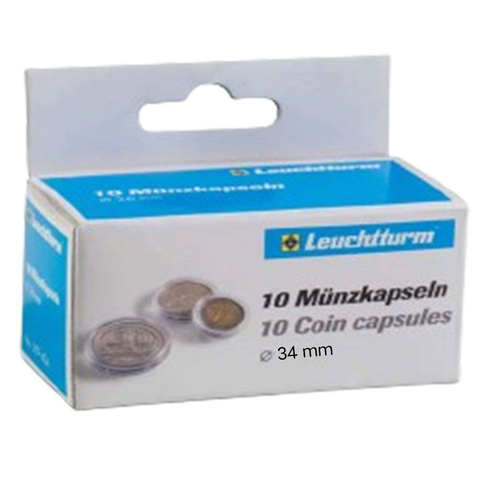 Leuchtturm møntkapsler 10pk (fra størrelse 30-39)