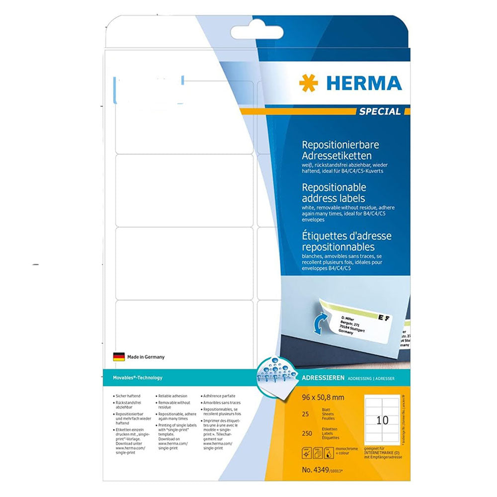 Etykiety Adhesive Adres Herma A4 25pc (biały)