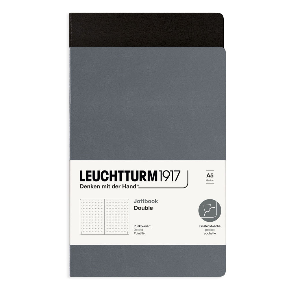 Leuchtturm Twin Pack Jottbook prikket A5