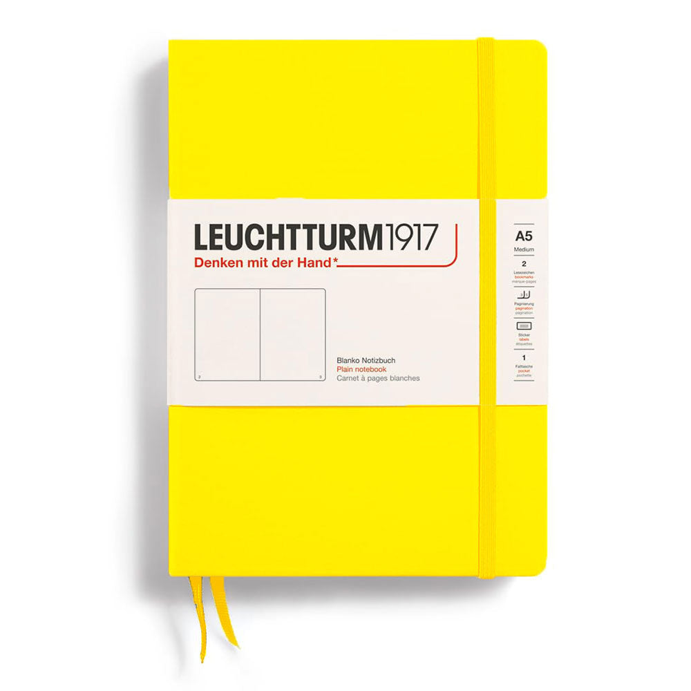 Leuchtturm Hardcover Plain Notebook A5 (gul)