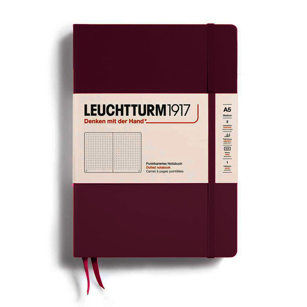 leuchtturmハードカバー点線ノートブックA5（赤）