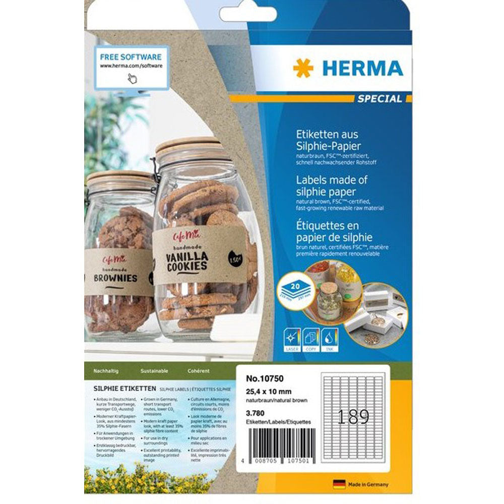 Herma Silphie Papiretiketter A4 20pc (Natural)