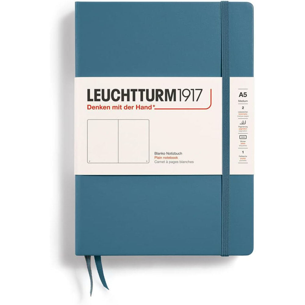 Leuchtturm Hardcover Plain Notebook A5 (Blue)