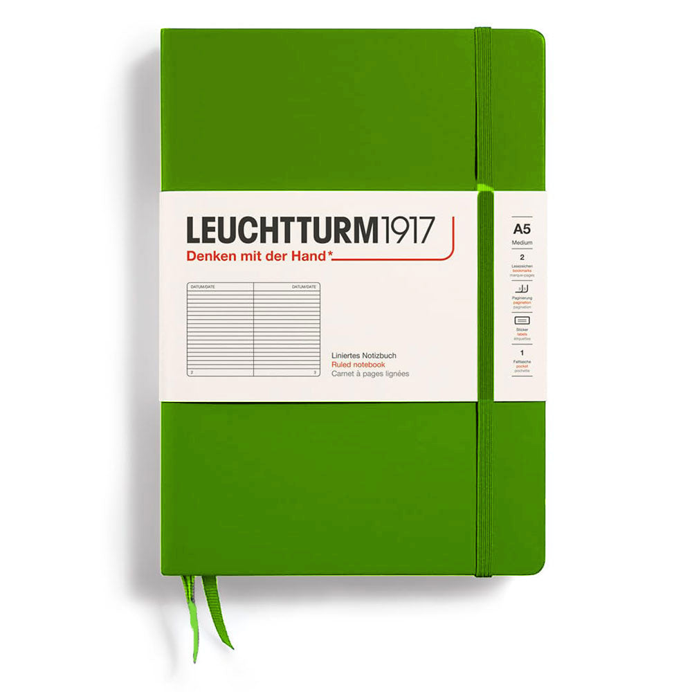 Leuchtturm Hardcover styrde anteckningsbok A5 (Green)