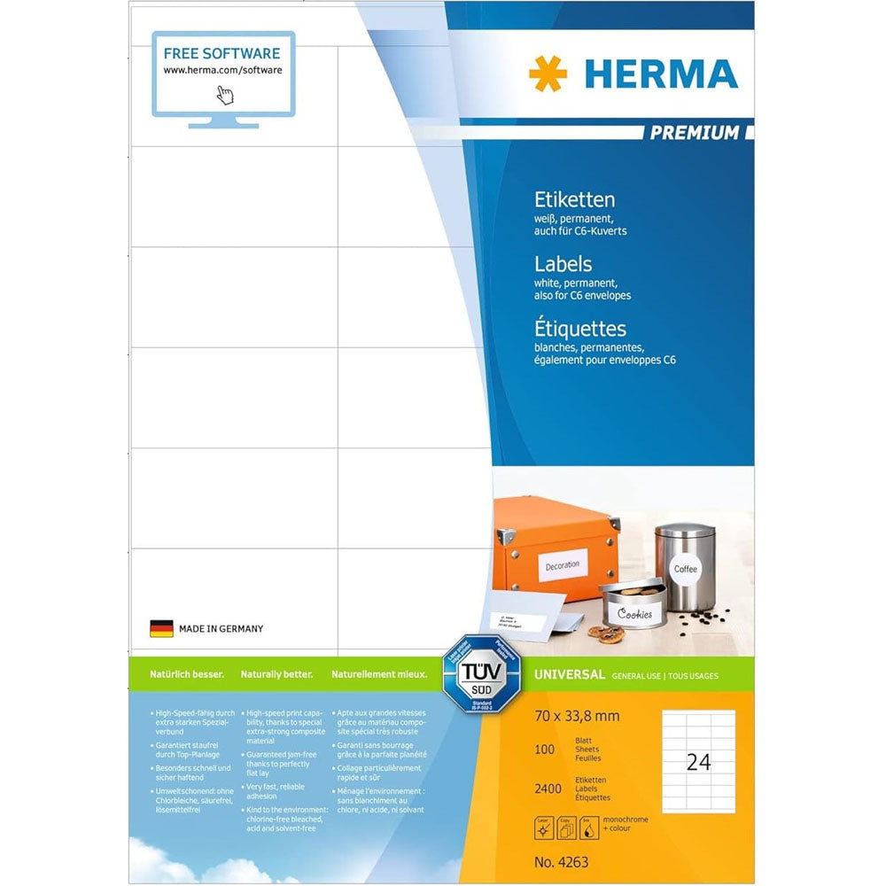 Herma Premium Labels A4 33,8mm 100 st