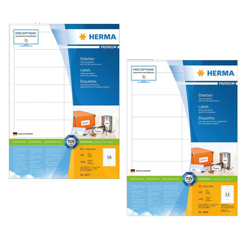 Herma Premium Labels A4 96.5mm 100pc