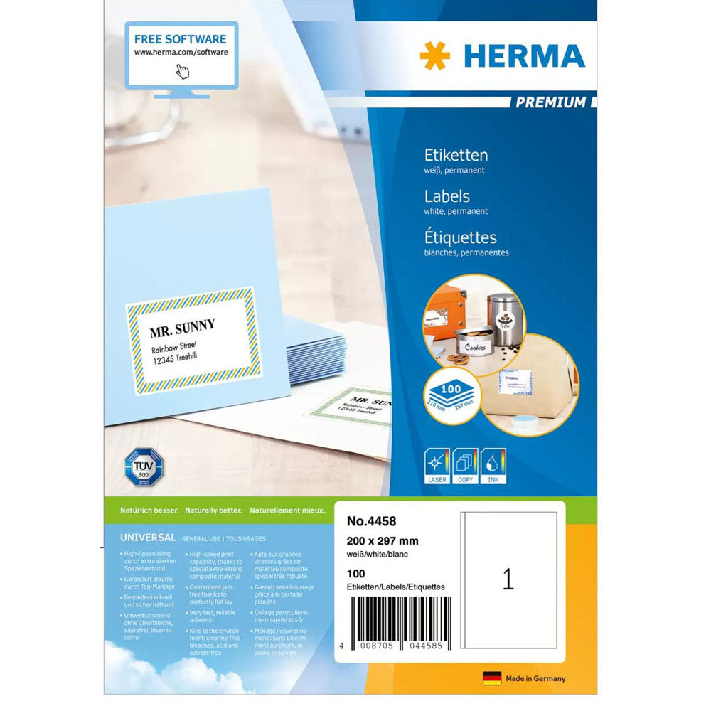 HERMA Premium -mærker A4 297mm 100pc