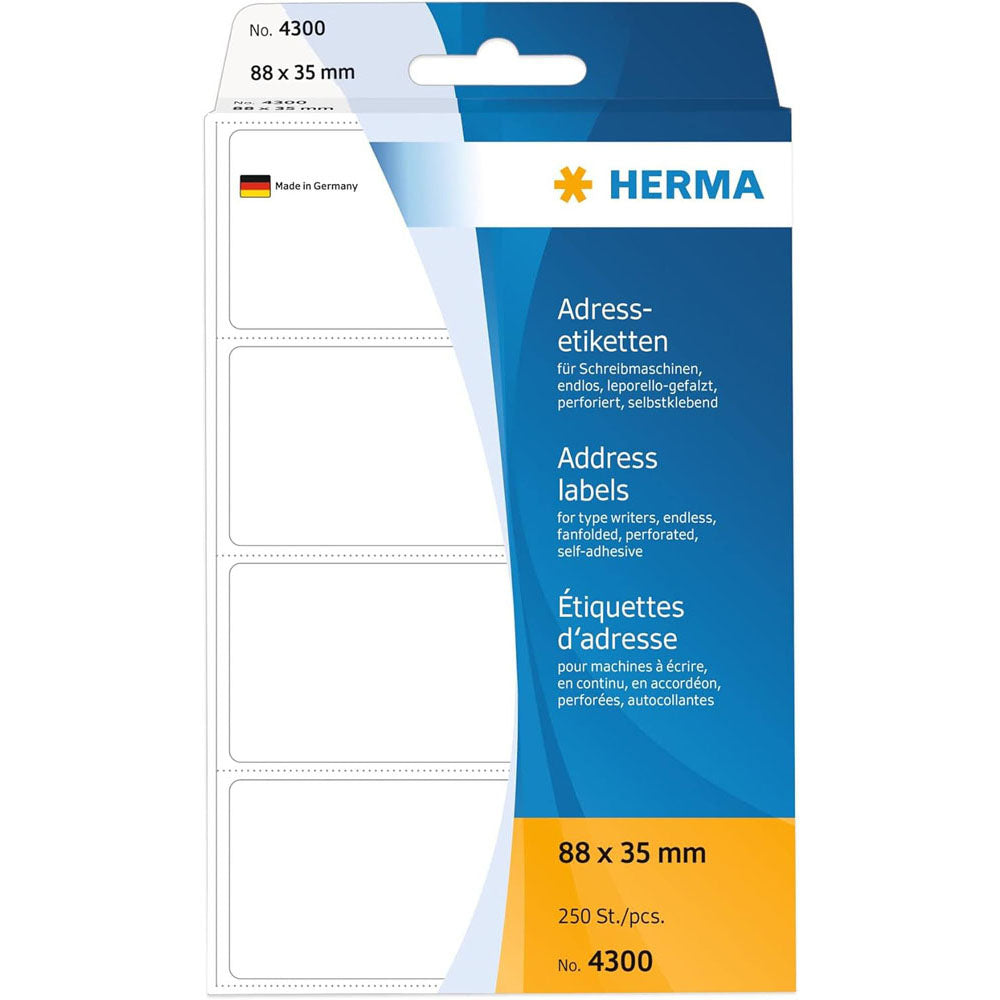 Herma Fanfolded Adress -etiketter White 250pc