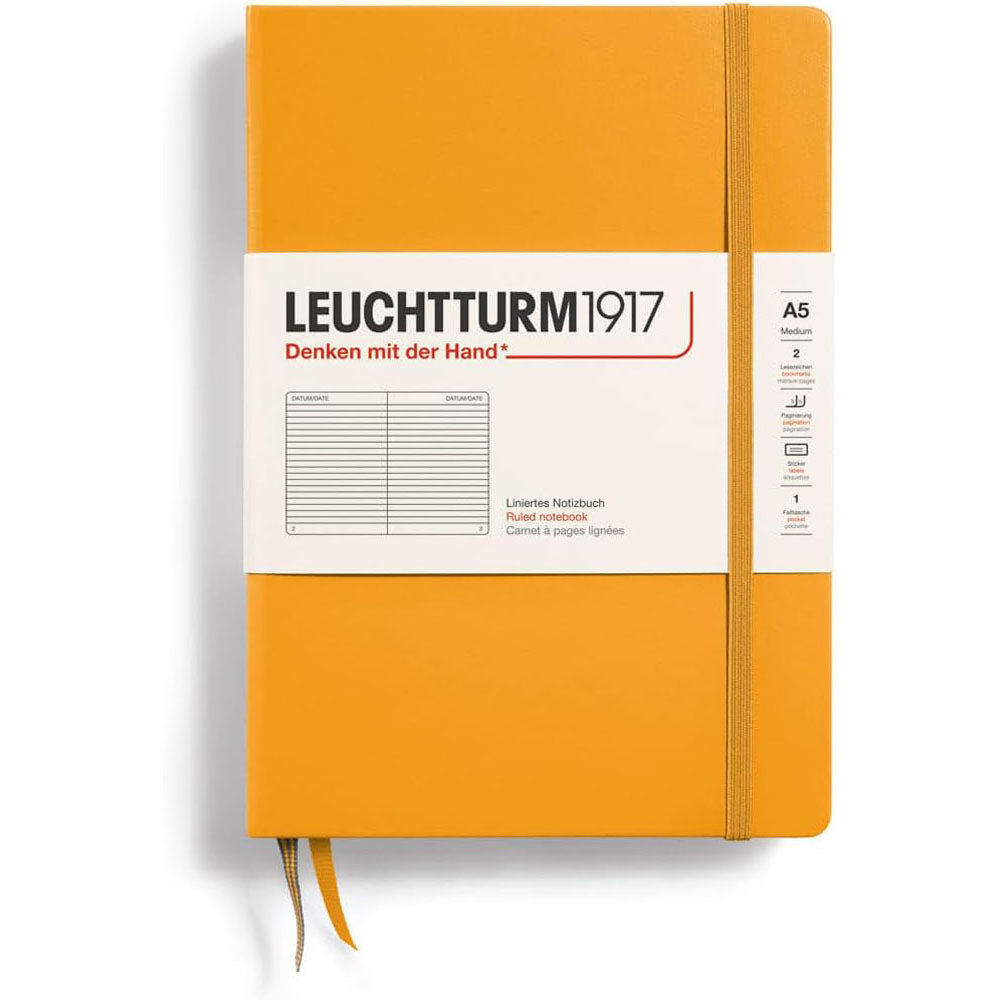 Leuchtturm Hardcover styrede notebook A5 (Orange)