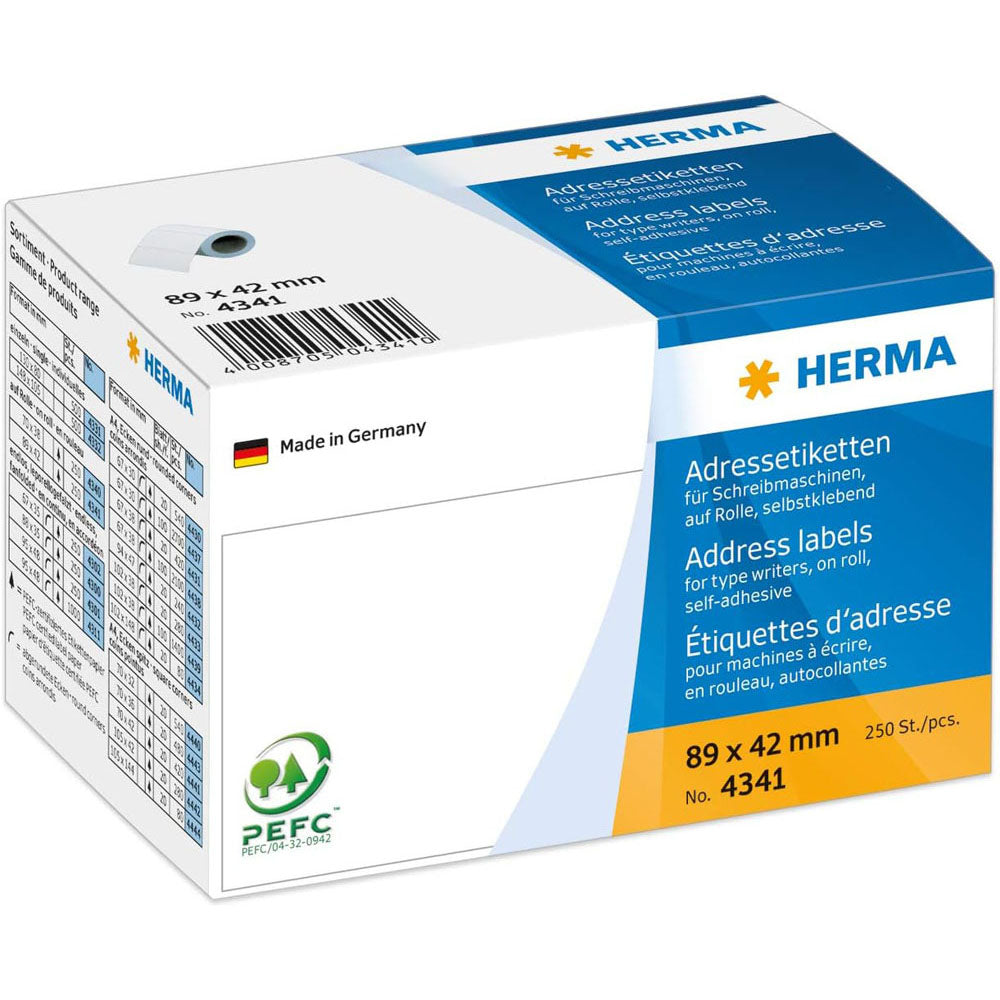 Herma adres etykieta Roll White