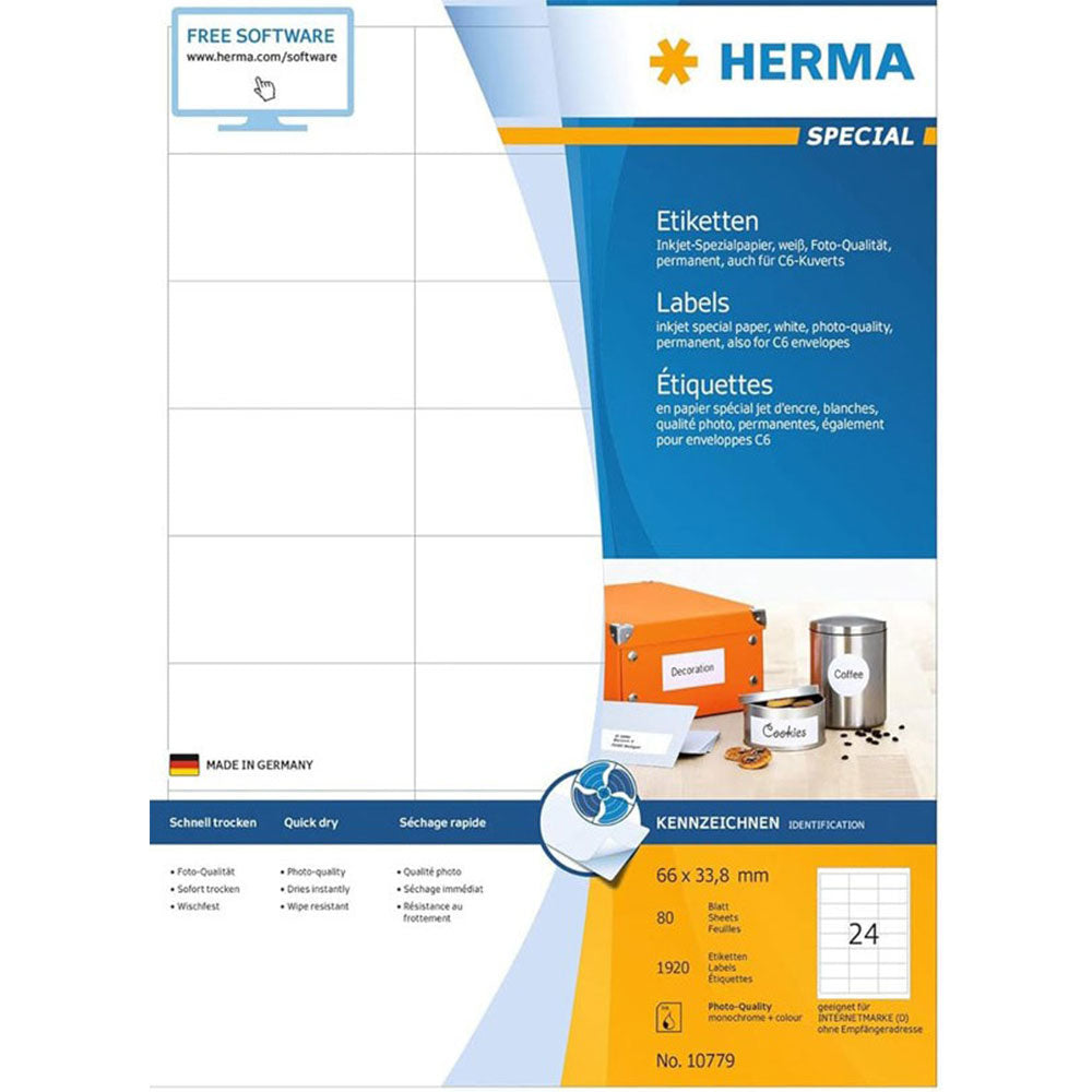 Herma Inkjet Labels A4 80pc