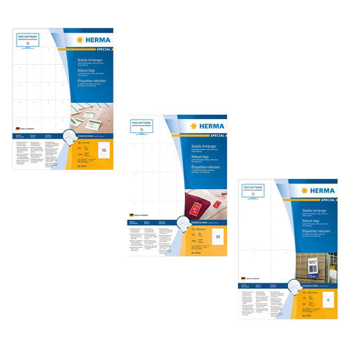 Herma Robust Perforated Tags A4 100pc