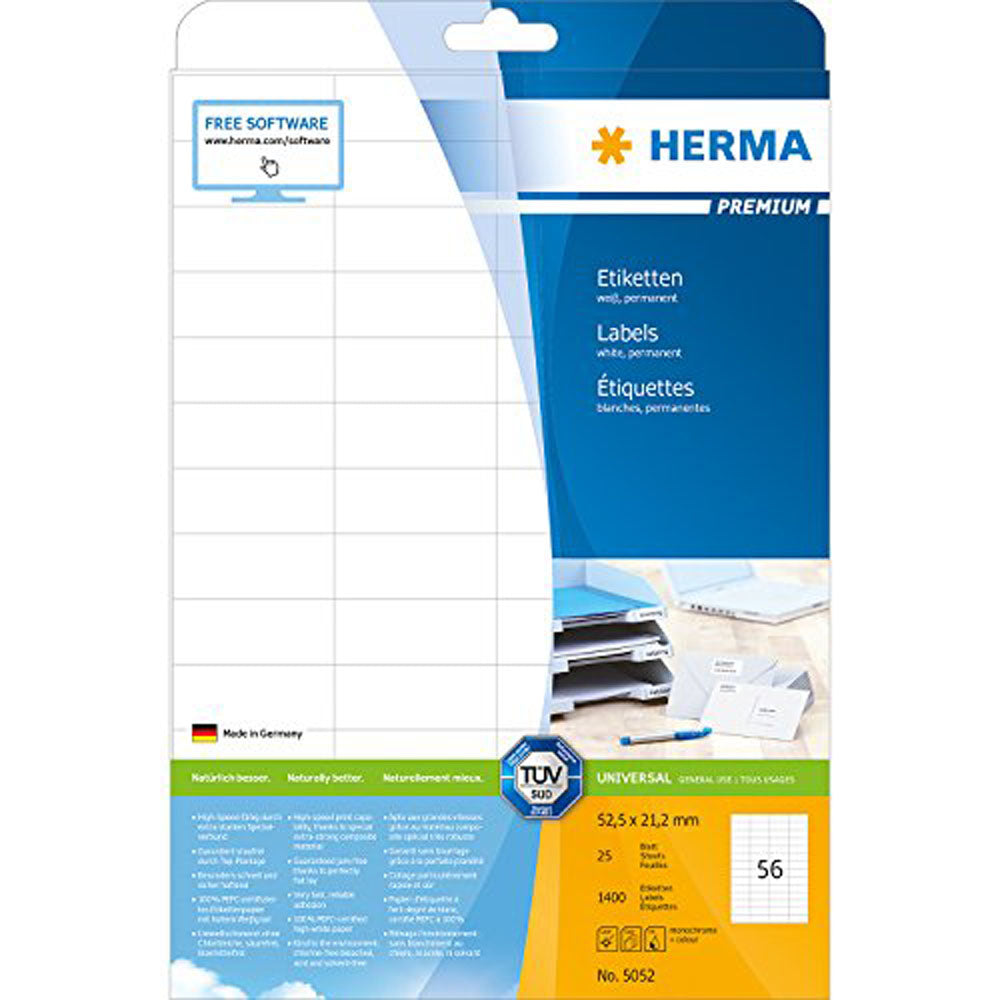 Herma Premium Labels A4 21.2mm 25 st