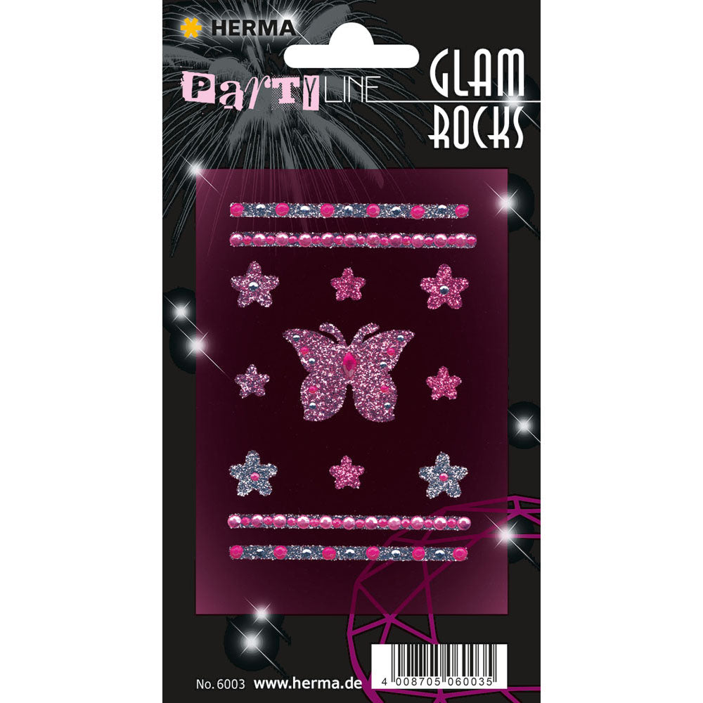 Herma Butterflies Glam Rocks Sticker